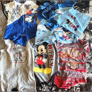 Disney Baby Mickey Mouse 6 pc Lot sizes 9-12m